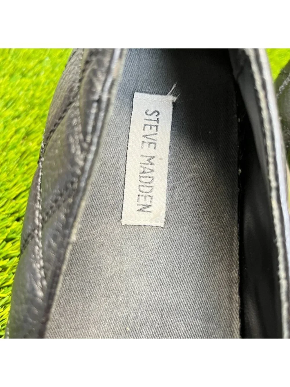 Steve Madden Globe Womens Size 10 Black White Classic Slip-On Platform Shoes